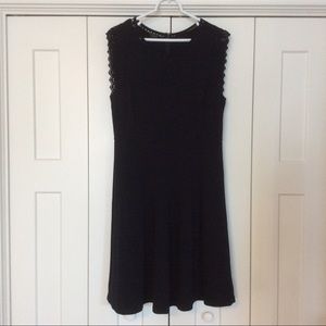Talbots Navy Dress w/ Eyelet Trim - L